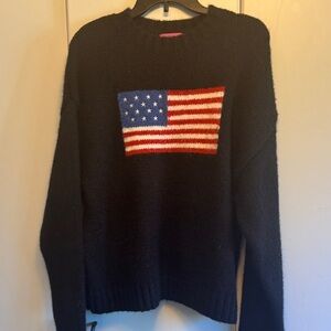 Crew Neck USA Flag Sweater